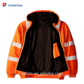 Chaqueta con cremallera de seguridad reflectante personalizado de alta visibilidad Sudadera Trabajo de carretera con cremallera Hi Vis ropa de trabajo